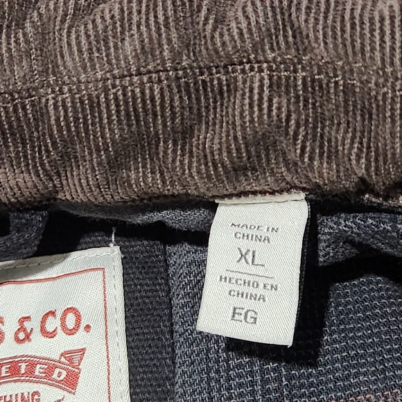 Levis Plaid Lined Canvas Chore Jacket Size XL 100% Cotton Black Full Zip  A3 - Picture 11 of 14